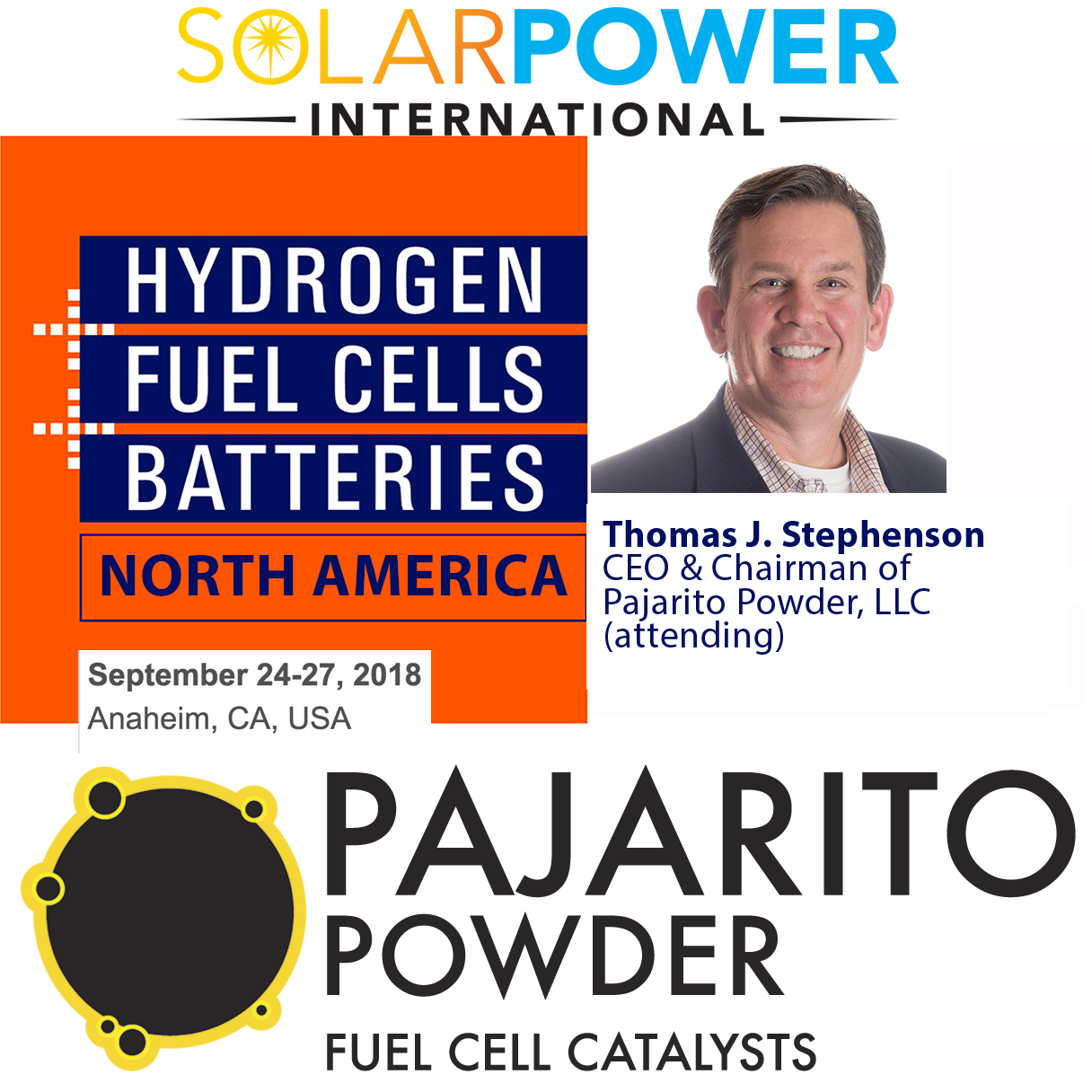 Tom Stephensons attends H2+FC North America at Solar Power International